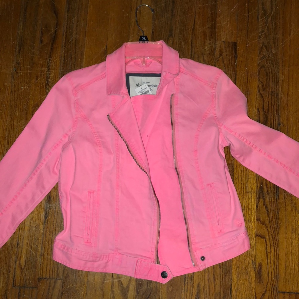 Abercrombie and Fitch pink jean jacket !